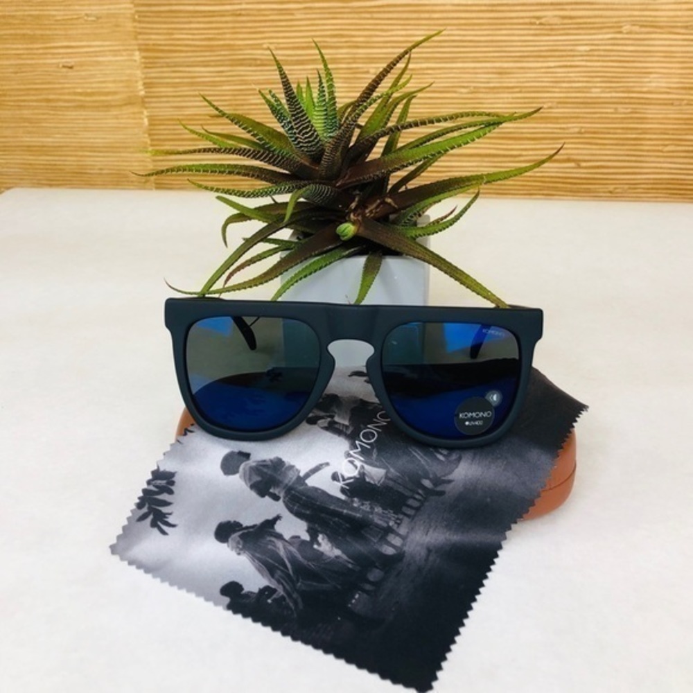 KOMONO sunglasses Bennet Midnight Blue Rubber NEW - Picture 7 of 13